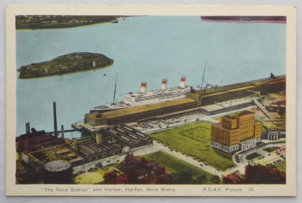 "The NOVA SCOTIAN" Ocean Liner Ship And Port Of HALIFAX, Nova Scotia ,CANADA - Ca 1910s-20s Vintage Postcard - Halifax