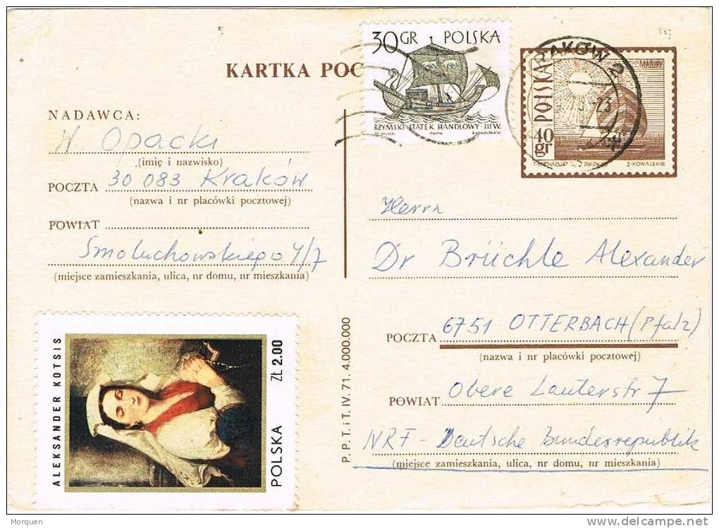 Entero Postal KRAKOW 1975 (Polonia) - Briefe U. Dokumente