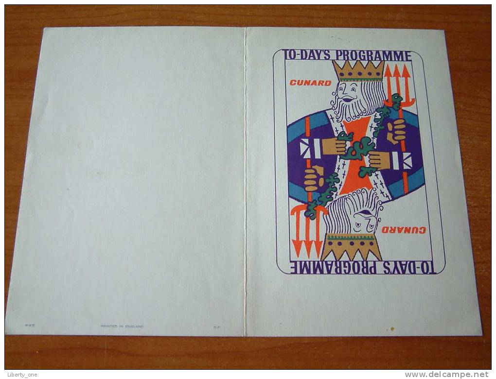 R.M.S. " QUEEN MARY " JULY 4, 1963 - PROGRAMME OF EVENTS - TOURIST CLASS ! - Programma's