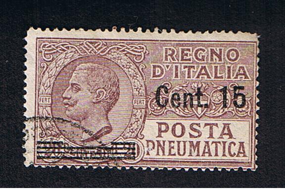 RB 636 - 1924 Italy  Overprinted Stamp 15c On 20c Posta Pneumatica Fine Used - Correo Neumático