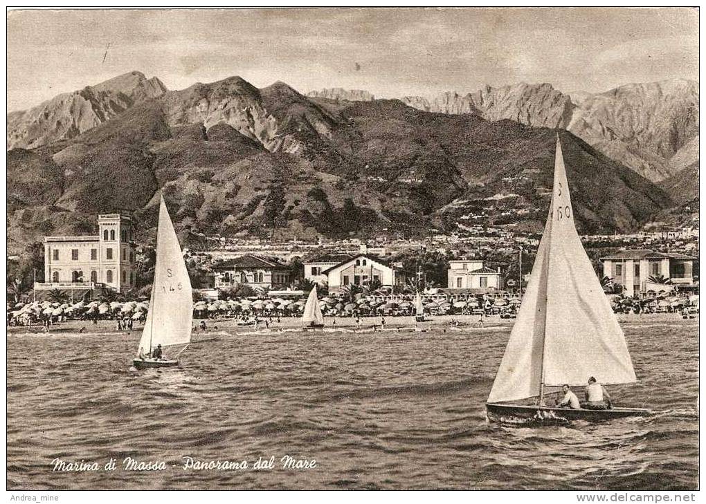 MARINA DI MASSA, PANORAMA DAL MARE   TOS793 - Massa