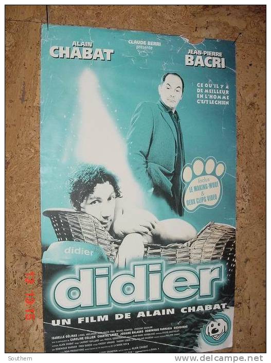 Affichette Film:  " Didier "  Alain Chabat  Jean-Pierre Bacri - Affiches