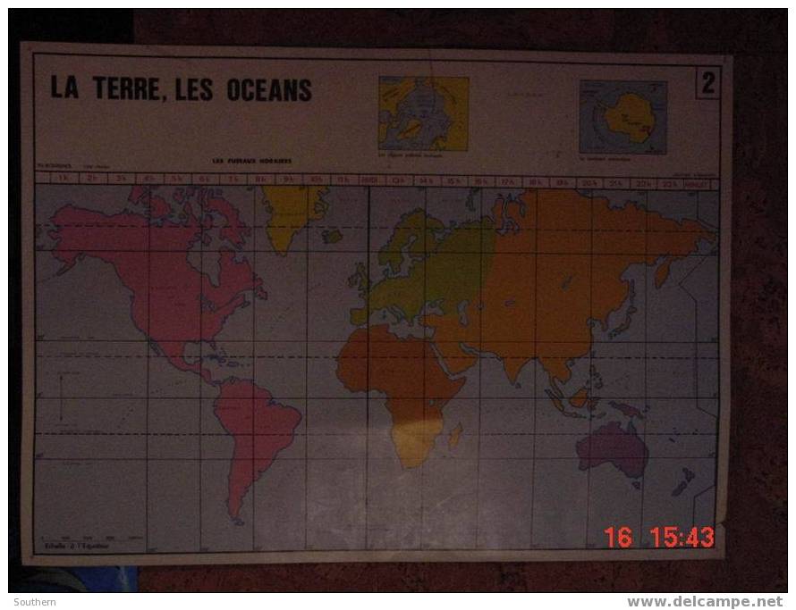 Tableau Scolaire Ph. Rossignol  - La Terre Les Océans - La Notion D'échelle - Lesekarten