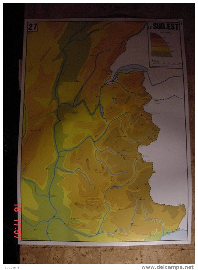 Tableau Scolaire Anscombre - Le Sud-est - Région Méditerranéenne - Lesekarten