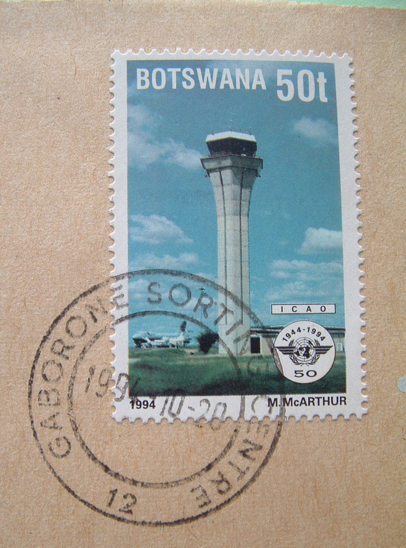 Botswana 1994  Cover To Hong Kong - Airport Plane Control Tower ICAO - Botswana (1966-...)