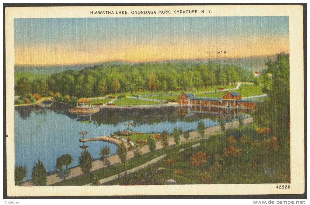USA Postcard Hiawatha Lake, Onondaga Park, Syracuse, New York - Syracuse