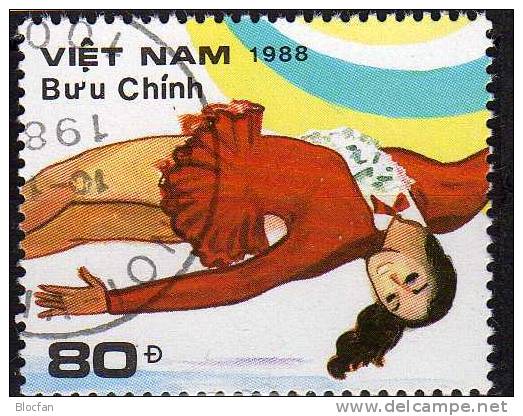 Eistanz-Meisterschaft 1989 Vietnam 2051 Out Block 70 O 2€ Paarlauf Auf Dem Eis S/s Bloc Souvenir Sheet Bf Viet Nam - Inverno1988: Calgary