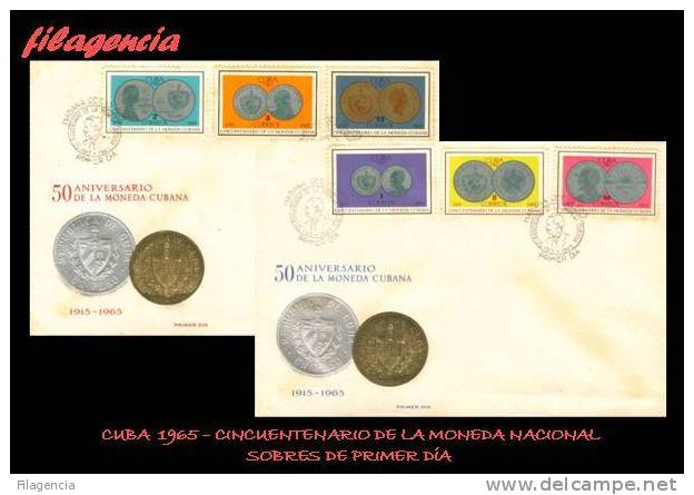 AMERICA. CUBA SPD-FDC. 1965 CINCUENTENARIO DE LA MONEDA NACIONAL CUBANA - FDC