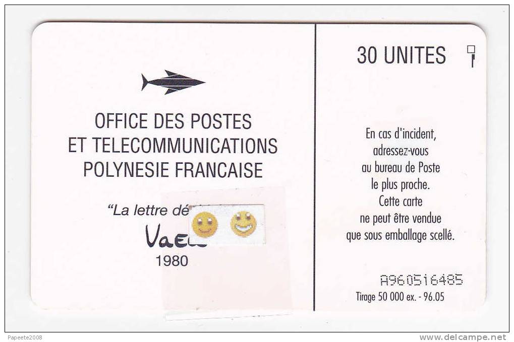 PF28Aa - La Lettre Déchirée / 2° Série "brillante"- GEM 10 / 1A - 30 U - 1996 / 05 - LUXE - Polynésie Française