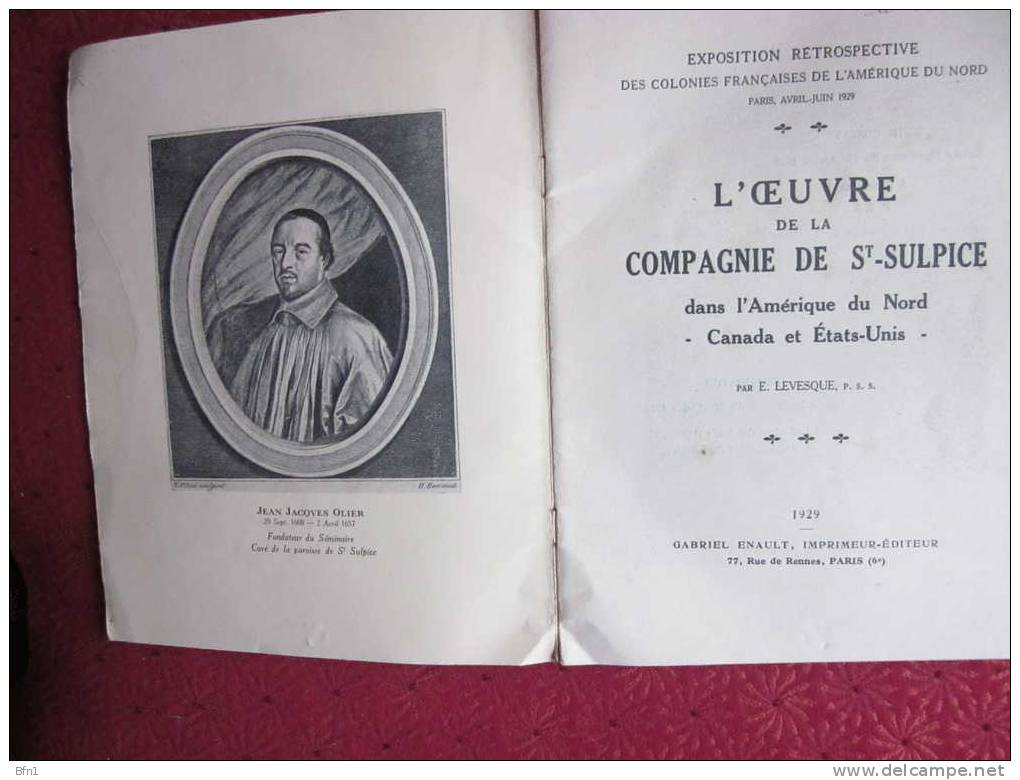 L´OEUVRE DE LA COMPAGNIE DE ST-SULPICE - E.LEVESQUE- 1929 - Religion & Esotericism