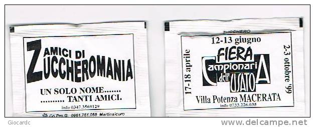 CO.PRO.G    - 1 BUSTINADI ZUCCHERO (SUGAR) -  AMICI DI ZUCCHEROMANIA - FIERA CAMPIONARIA USATO (VILLA POTENZA MC) - Zucchero (bustine)