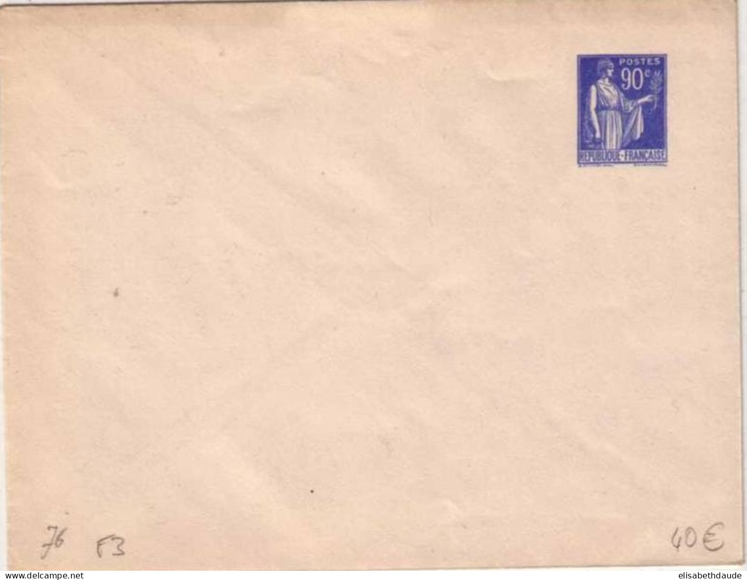 TYPE PAIX - ENVELOPPE ENTIER POSTAL à 90c - RARE - NEUVE - Standard Covers & Stamped On Demand (before 1995)