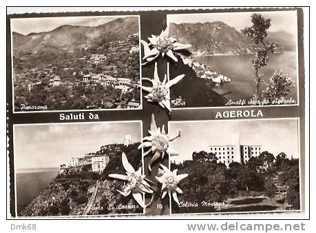 AGEROLA  ( NAPOLI ) SALUTI - VEDUTINE - 1955 - Castellammare Di Stabia