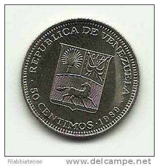 1989 - Venezuela  50 Centimos, - Venezuela
