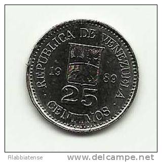 1989 - Venezuela  25 Centimos, - Venezuela