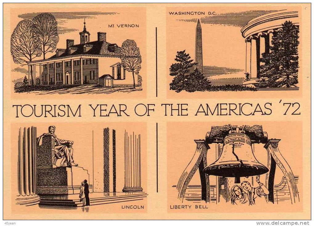 USA: Carte PAP, Timbre PA 15c Chuttes Du Niagara, Au Dos Vues De Mt Vernon, Wachington, Lincoln, Liberty Bell - 1981-00