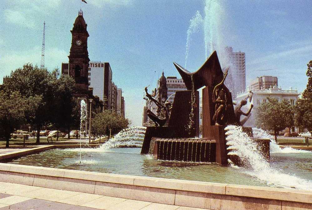 Australia 1976 Adelaide - The Beautiful Victoria Square Fountain Prepaid PC Unused - Adelaide