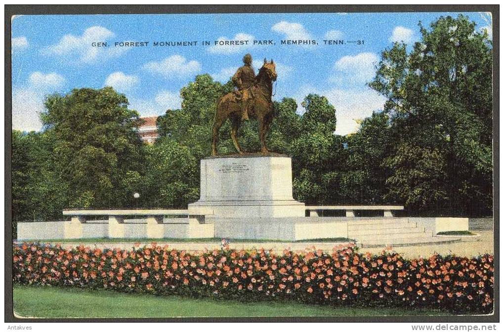 USA PC Gen. Forrest Monument In Forrest  Park, Memphis, Tennessee - Memphis