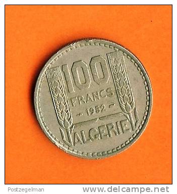 ALGERIA 1952 100 Francs Copper Nickel Km93 - Algerije