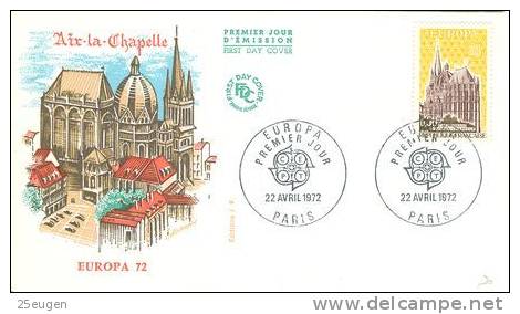 FRANCE  EUROPA CEPT 1972 FDC - 1972