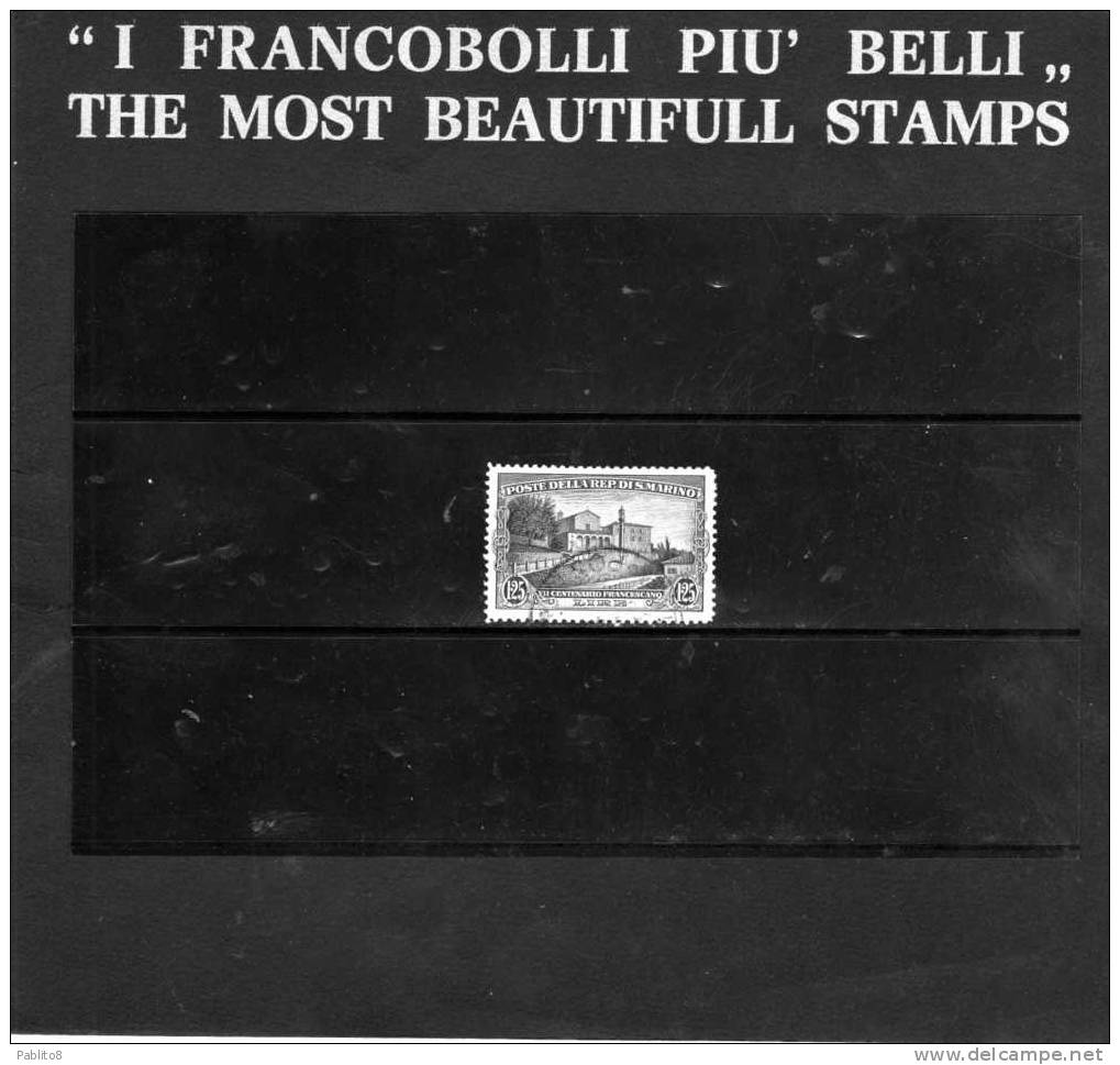 SAN MARINO 1928 S. FRANCESCO L.1,25 TIMBRATO - Used Stamps