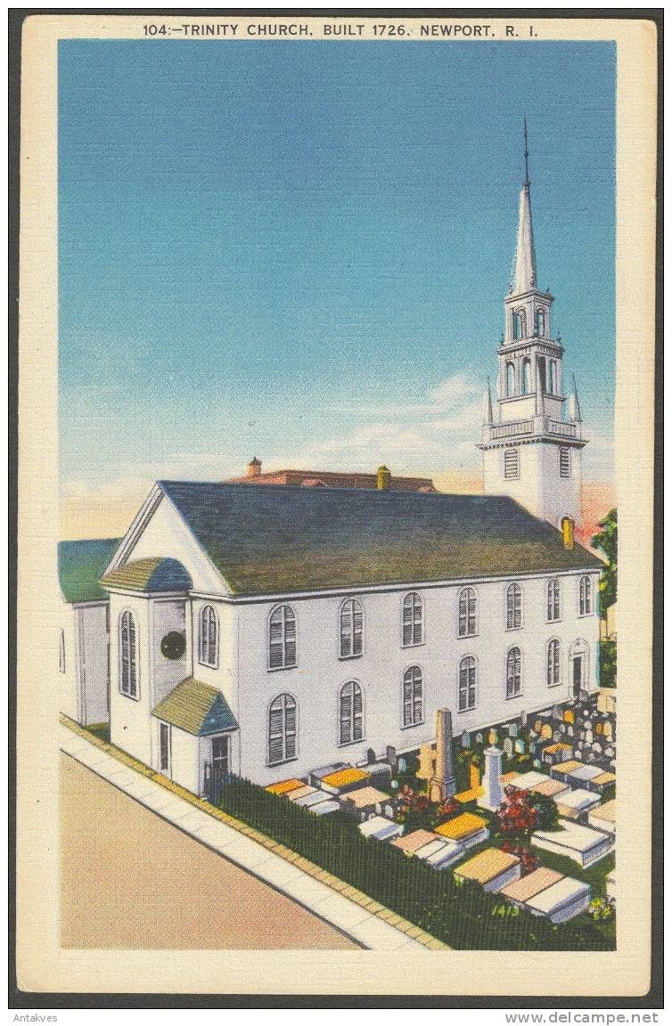 USA PC Trinity Church, Built 1726, Newport, Rhode Island - Newport