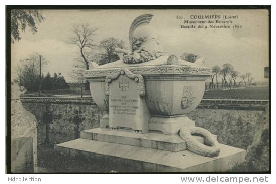 45 COULMIERS / Monument Des Bavarois, Bataille Du 9 Novembre 1870 / - Coulmiers