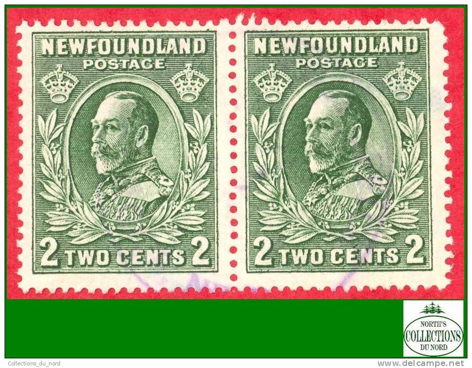 Newfoundland # 186 (Pair) Scott - Unitrade - O / Terre-Neuve (Paire) - 1908-1947