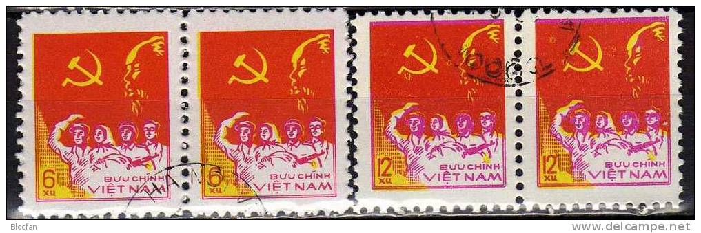 Nationalfeiertag Des Landes 1978 Vietnam 986+88,ZD+ 4-Block O 7€ Volk Flagge Symbol Ho Chi Minh Bloc Sheet From Viet Nam - Vietnam