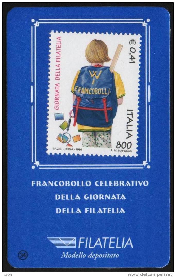 Tessera Filatelica 1999  N°34  " Giornata Della Filatelia "  -   Tessere Filateliche - Philatelic Cards