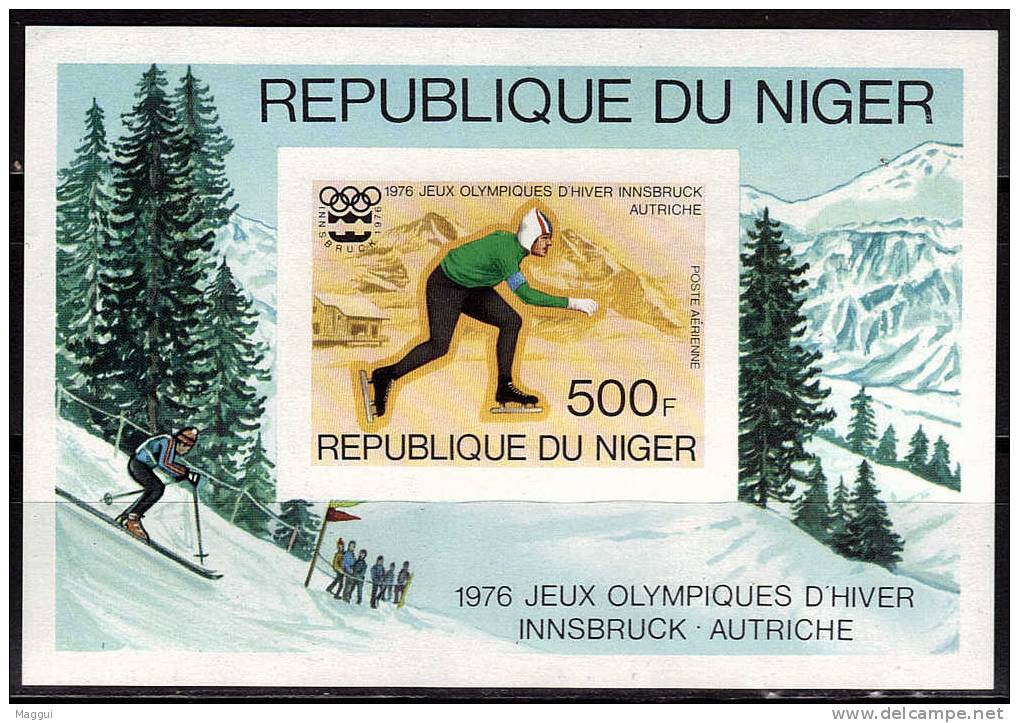 NIGER  BF 13   * *  NON DENTELE  JO 1976   Patinage Ski - Eiskunstlauf