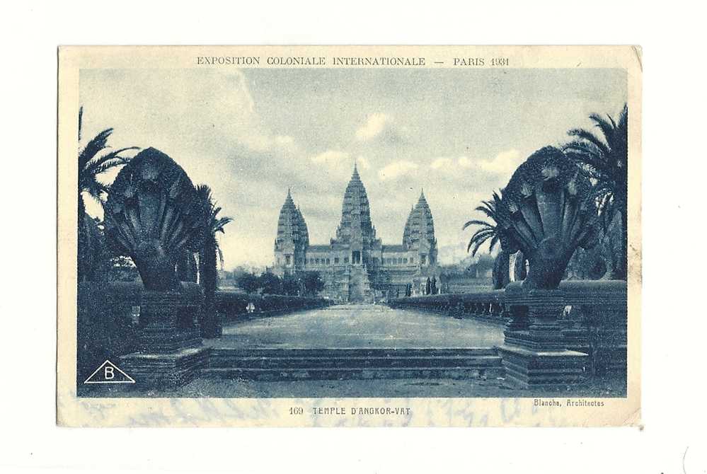 Cp, 75, Paris, Exposition Coloniale Internationale - Paris 1931 - 169 -  Temple D'Angkor-Vat, Voyagée 1931 - Exhibitions
