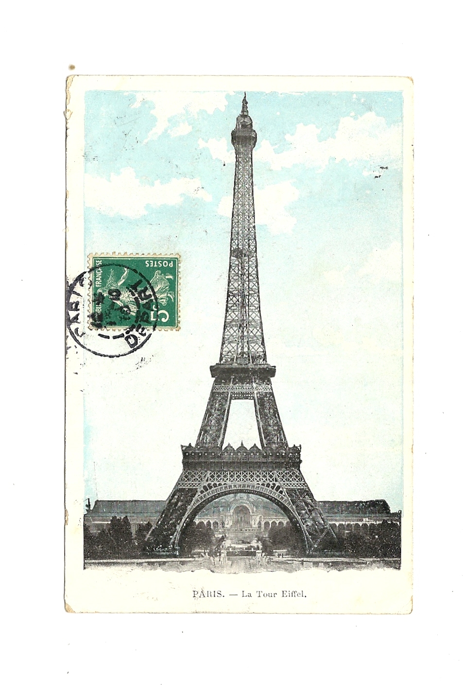 Cp, 75, Paris, La Tour Eiffel, Voyagée 1910 - Andere & Zonder Classificatie