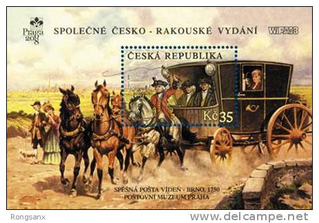 2008 CZECH REP.-AUSTRIA JOINT Post Carriage MS - Blocs-feuillets