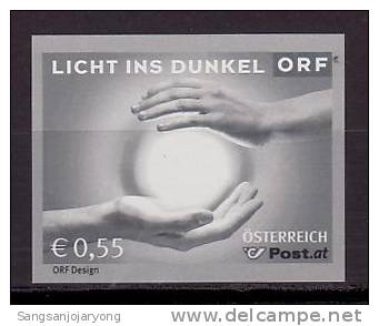 Black Print, Austria Sc1939 Licht Ins Dunkel Fund, Campaign For The Handicapped, Handicapé - Handicaps