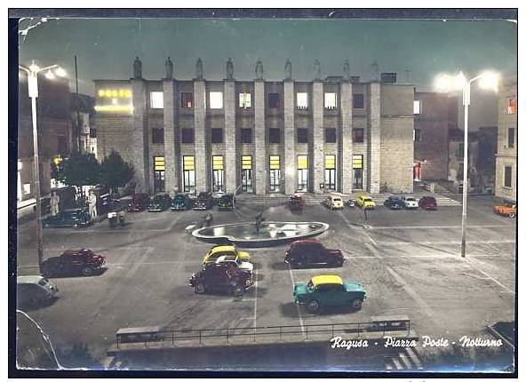 KA917  RAGUSA - PIAZZA POSTE , NOTTURNO - Ragusa