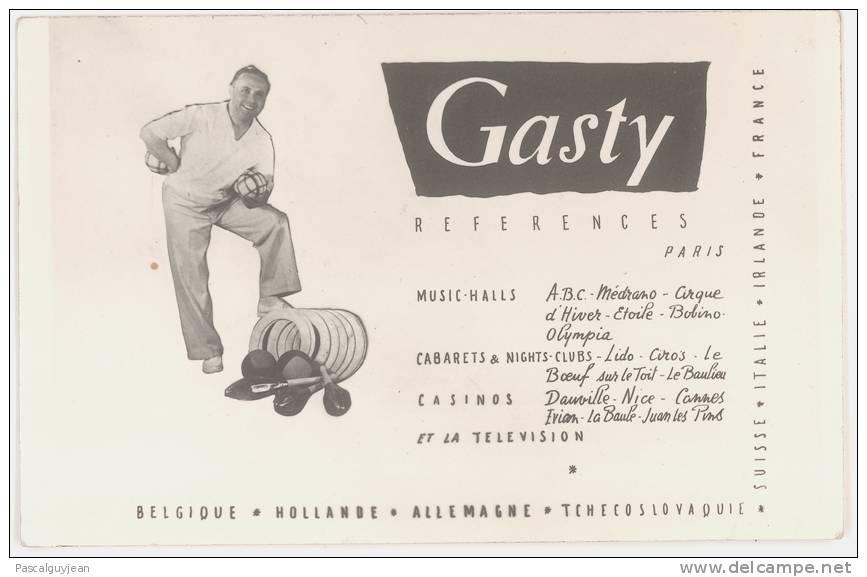 CARTE PHOTO GASTY - CABARET - MUSIC HALL - TELEVISION - Cabarets