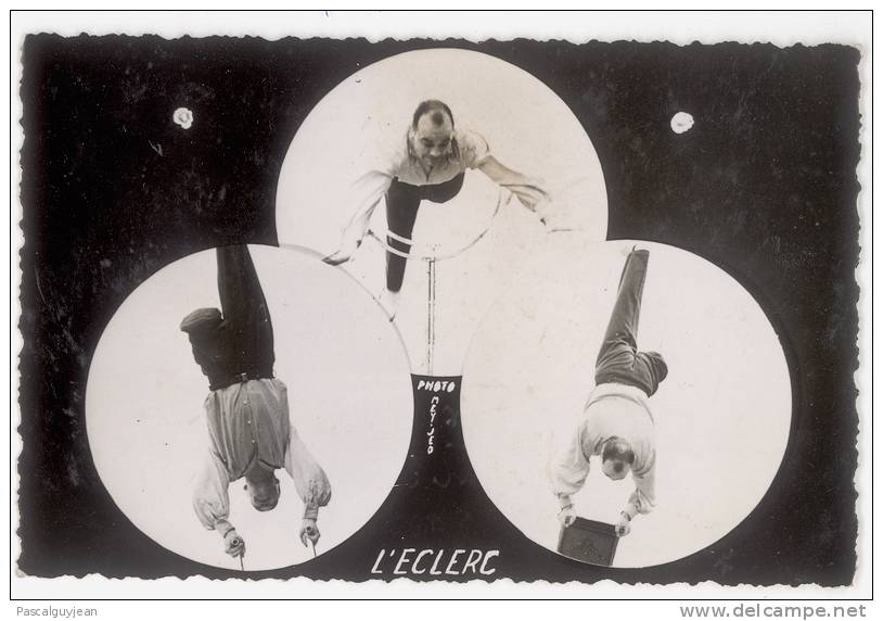 CARTE PHOTO L'ECLERC - ACROBATE - CABARET, CIRQUE - Inns