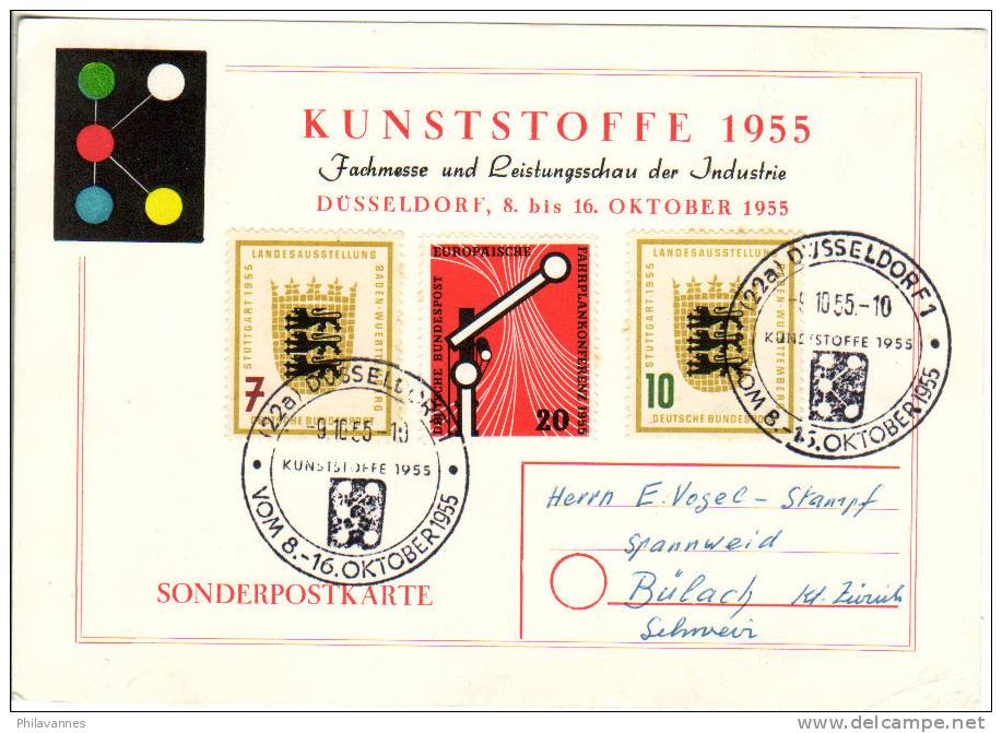 Dusseldorf  De 1955 " Kunststoffe" ( 1035/D207) - Cartas & Documentos