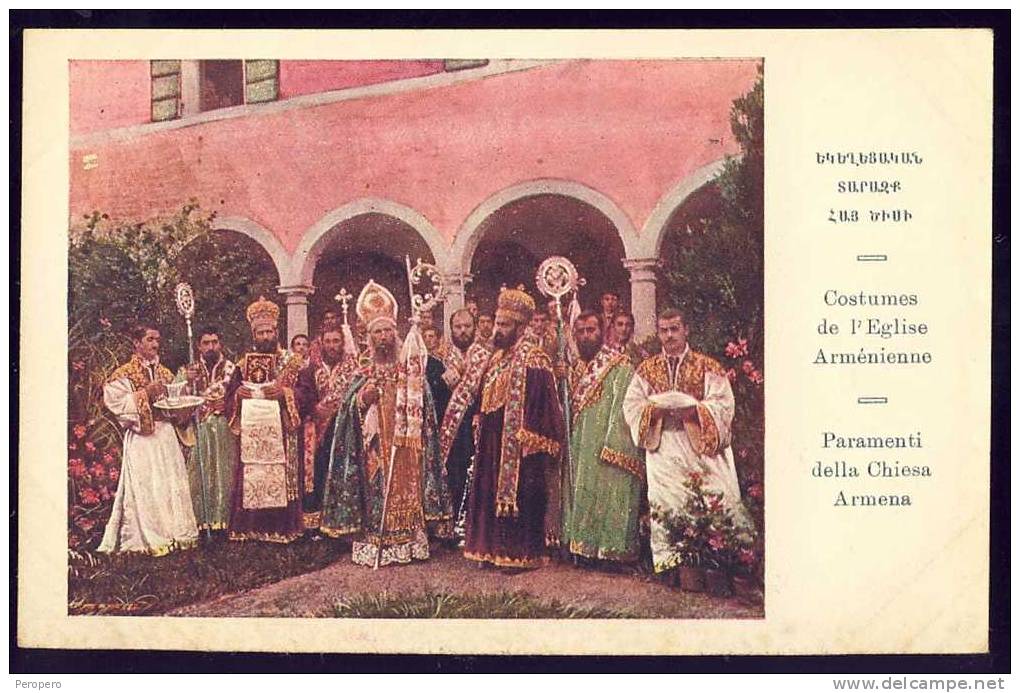 Armenia  CUSTUMES De L' Eglise Armenienne   Paramenti Della Chiesa Armena Old Postcard - Armenia