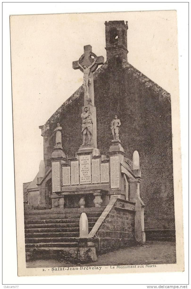 Saint-Jean-Brévelay (56) : Le Monument Aux Morts Env 1930. - Saint Jean Brevelay