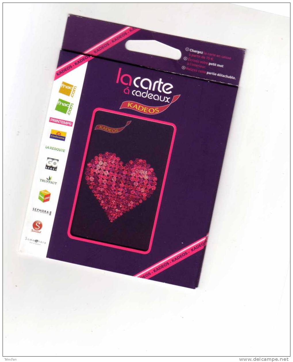 CARTE CADEAU GIFT CARD KADEOS  COEUR HART NEUVE WITH FOLDER RARE - Gift And Loyalty Cards
