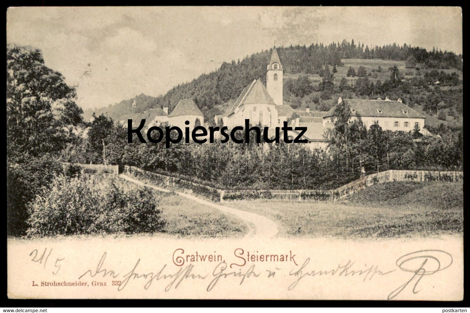 ALTE POSTKARTE GRATWEIN WEG KIRCHE 1904 Bei Graz Steiermark Österreich Austria Autriche Cpa Postcard AK Ansichtskarte - Gratwein