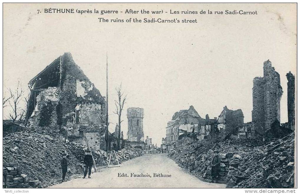 BETHUNE - Les Ruines De La Rue Sadi-Carnot - Bethune