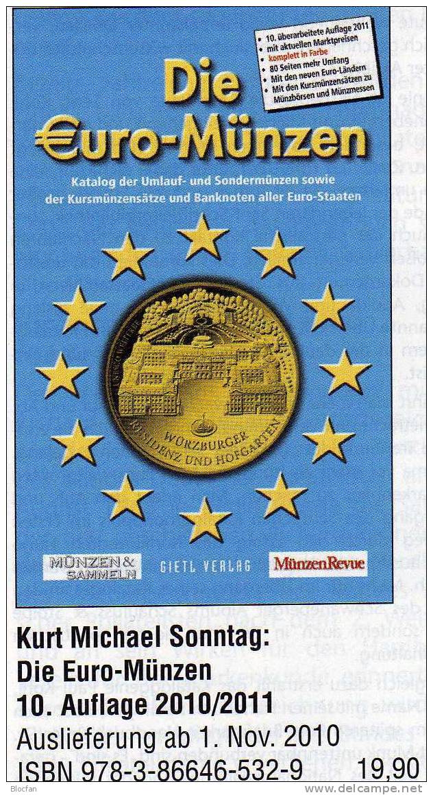 EURO-Münzen Katalog 2011 Neu 20€ Deutschland+Euroländer Für Numis-Briefe Numisblätter Neue Auflage Gietl Coins Catalogue - Literatur & Software