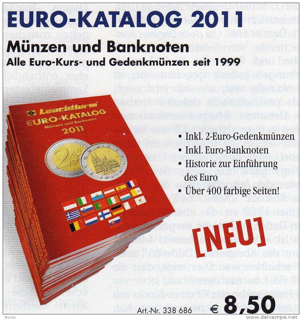 EURO Münz Katalog 2011 Neu 9€ Für Numis-Briefe Und Numisblätter Neueste Auflage Mit Gold-Münzen Banknoten Leuchtturm - Vaticano (Ciudad Del)