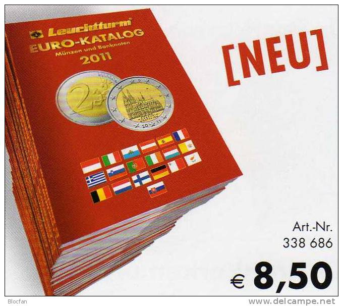 EURO Münz Katalog 2011 Neu 9€ Für Numis-Briefe Und Numisblätter Neueste Auflage Mit Gold-Münzen Banknoten Leuchtturm - Vaticano