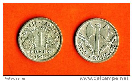 FRANCE 1942-1944 1 Franc Aluminium Km902.1 - Other & Unclassified