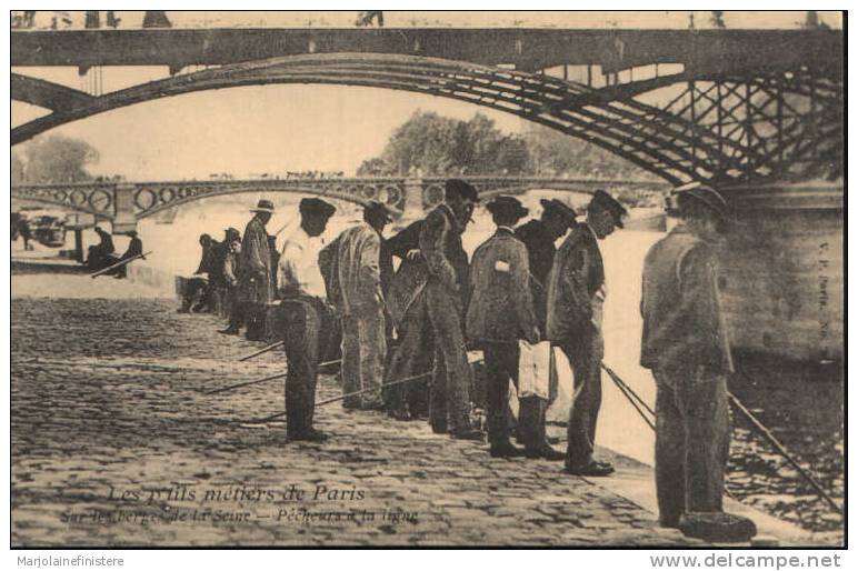 Dép. 75 - PARIS - Les P'tits Métiers De Paris. Pêcheurs à La Ligne. Réédition Cecodi. - Petits Métiers à Paris