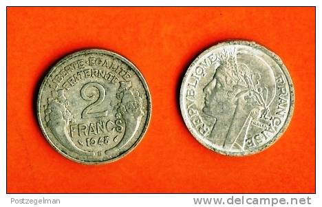 FRANCE 1941-1959 2 Francs Aluminium Km886a.1 - Other & Unclassified